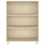 vidaXL Knižnica HAMAR, medovo hnedá 85x35x112 cm, borovicový masív – Obrázok 5