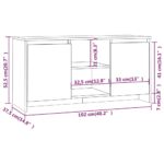 vidaXL TV skrinka sivý dub sonoma 102x37,5x52,5 cm drevotrieska – Obrázok 8