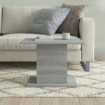 vidaXL Konferenčný stolík, sivá sonoma 55,5x55,5x40cm kompozitné drevo – Obrázok 4