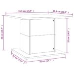 vidaXL Konferenčný stolík, sivá sonoma 55,5x55,5x40cm kompozitné drevo – Obrázok 7