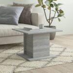 vidaXL Konferenčný stolík, sivá sonoma 55,5x55,5x40cm kompozitné drevo