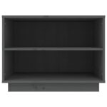 vidaXL Skrinka na topánky sivá 60x34x45 cm masívna borovica – Obrázok 5