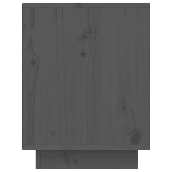 vidaXL Skrinka na topánky sivá 60x34x45 cm masívna borovica – Obrázok 6