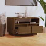 vidaXL TV skrinka medovo-hnedá 60x35x37 cm masívna borovica – Obrázok 3