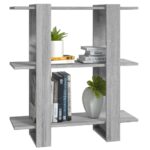 vidaXL Knižnica/deliaca stena sivý dub sonoma 80x30x87 cm – Obrázok 4