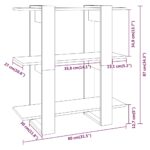 vidaXL Knižnica/deliaca stena sivý dub sonoma 80x30x87 cm – Obrázok 7
