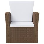 vidaXL 16-dielna záhradná sedacia súprava s podložkami polyratanová hnedá – Obrázok 4