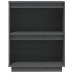 vidaXL Konzolová skrinka sivá 60x34x75 cm masívna borovica – Obrázok 6