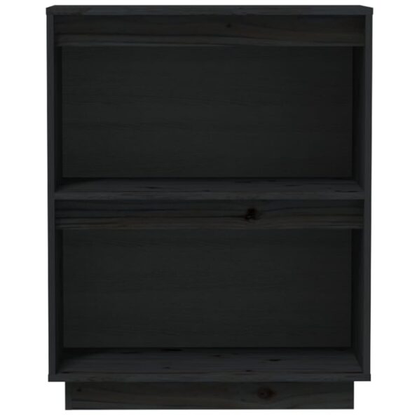 vidaXL Konzolová skrinka čierna 60x34x75 cm masívna borovica – Obrázok 6