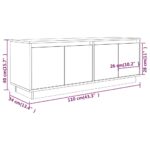vidaXL TV skrinka 110x34x40 cm masívna borovica – Obrázok 9