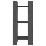 vidaXL Knižnica/deliaca stena sivá 41x35x91 cm masívna borovica – Obrázok 6