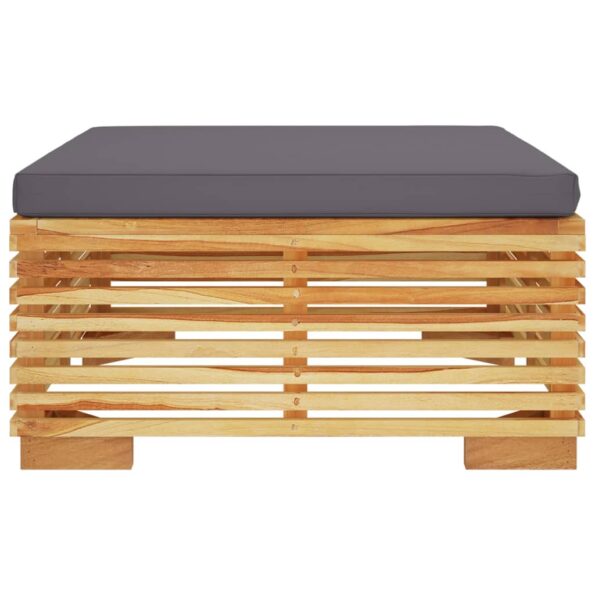 VXL8720286907900_g_en_hd_1.jpg vidaXL Záhradná podnožka s tmavosivými vankúšmi masívny teak – Obrázok 3