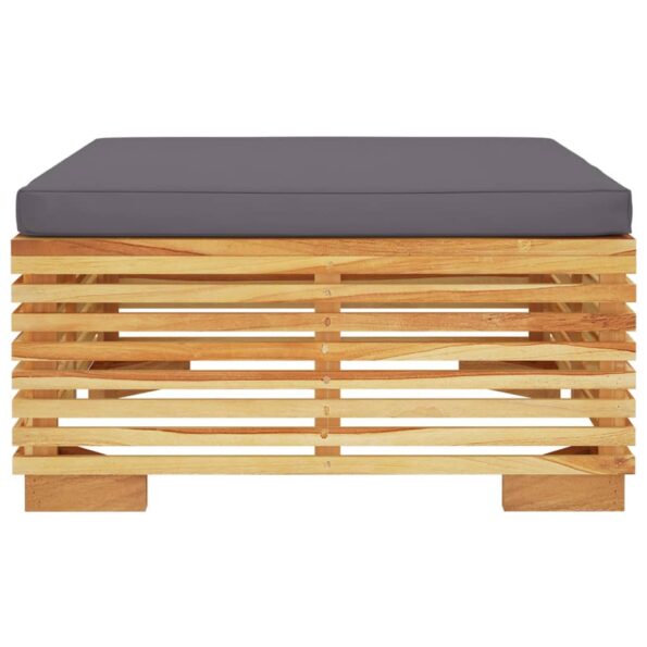 VXL8720286907900_g_en_hd_2.jpg vidaXL Záhradná podnožka s tmavosivými vankúšmi masívny teak – Obrázok 4