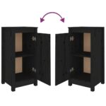 vidaXL Komody 2 ks čierne 40x35x80 cm borovicový masív – Obrázok 7