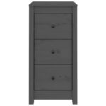 vidaXL Komody 2 ks sivé 40x35x80 cm borovicový masív – Obrázok 5