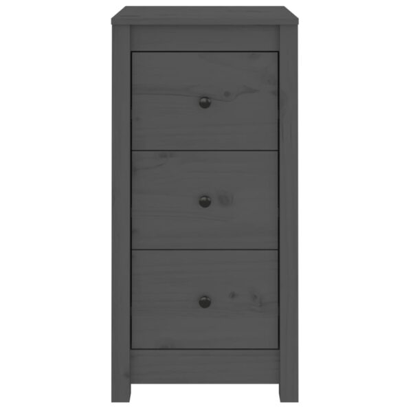 vidaXL Komody 2 ks sivé 40x35x80 cm borovicový masív – Obrázok 5