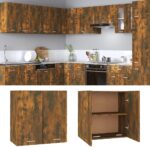 vidaXL Závesná skrinka tmavý dub 60x31x60 cm spracované drevo – Obrázok 3