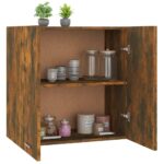 vidaXL Závesná skrinka tmavý dub 60x31x60 cm spracované drevo – Obrázok 4