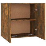 vidaXL Závesná skrinka tmavý dub 60x31x60 cm spracované drevo – Obrázok 6