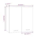 vidaXL Závesná skrinka tmavý dub 60x31x60 cm spracované drevo – Obrázok 9