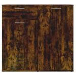 vidaXL Komoda údený dub 80x36x75 cm spracované drevo – Obrázok 3