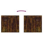 vidaXL Komoda údený dub 80x36x75 cm spracované drevo – Obrázok 6