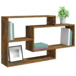 vidaXL Nástenná polica dymový dub 104x20x58,5 cm spracované drevo – Obrázok 5