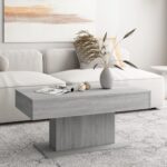 vidaXL Konferenčný stolík sivý dub sonoma 96x50x45 cm spracované drevo – Obrázok 3