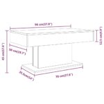vidaXL Konferenčný stolík sivý dub sonoma 96x50x45 cm spracované drevo – Obrázok 7
