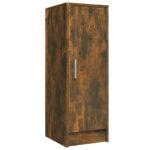vidaXL Botník dymový dub 32x35x92 cm spracované drevo – Obrázok 5