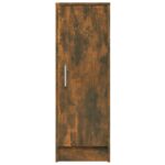 vidaXL Botník dymový dub 32x35x92 cm spracované drevo – Obrázok 6