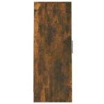 vidaXL Botník dymový dub 32x35x92 cm spracované drevo – Obrázok 7