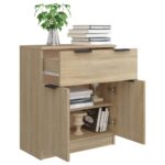 vidaXL Komoda dub sonoma 60x30x70 cm spracované drevo – Obrázok 4
