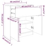vidaXL Komoda dub sonoma 60x30x70 cm spracované drevo – Obrázok 8