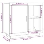 vidaXL Komoda biela 80x40x75 cm – Obrázok 9