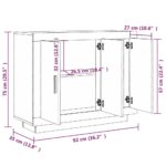 vidaXL Komoda betónová sivá 92x35x75 cm spracované drevo – Obrázok 8