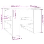 vidaXL Konferenčný stolík hnedý dub 55,5x55x45 cm spracované drevo – Obrázok 7
