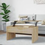 vidaXL Konferenčný stolík dub sonoma 80x50,5x41,5 cm spracované drevo