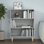 vidaXL Komoda sivý dub sonoma 69,5x32,5x90 cm spracované drevo – Obrázok 5
