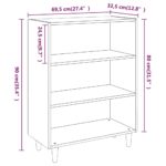 vidaXL Komoda sivý dub sonoma 69,5x32,5x90 cm spracované drevo – Obrázok 7