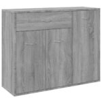 vidaXL Komoda sivý dub sonoma 88x30x70 cm spracované drevo – Obrázok 2
