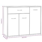 vidaXL Komoda sivý dub sonoma 88x30x70 cm spracované drevo – Obrázok 7