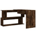 vidaXL Rohový stôl dymový dub 200x50x76 cm spracované drevo – Obrázok 6