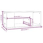 vidaXL Konferenčný stolík dymový dub 100x50x40 cm spracované drevo – Obrázok 6