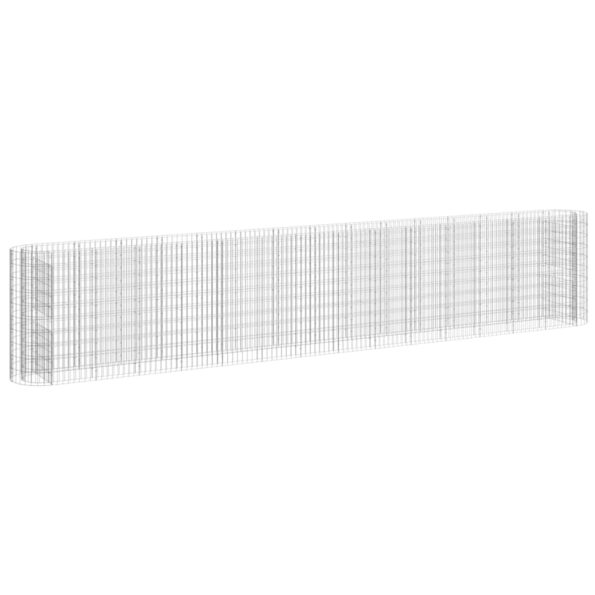 vidaXL Gabiónový vyvýšený záhon pozinkované železo 540x50x100 cm – Obrázok 2