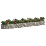 vidaXL Gabiónový vyvýšený záhon pozinkované železo 600x100x50 cm – Obrázok 3