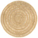 vidaXL Ručne vyrobený koberec z pletenej juty 210 cm