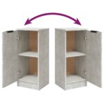 vidaXL Komody 2 ks betónovo sivé 30x30x70 cm spracované drevo – Obrázok 9