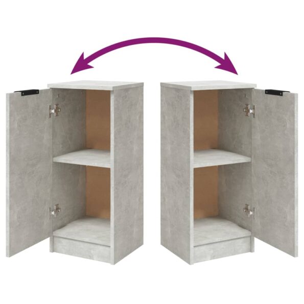 vidaXL Komody 2 ks betónovo sivé 30x30x70 cm spracované drevo – Obrázok 9