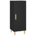 vidaXL Komoda čierna 34,5x34x90 cm spracované drevo – Obrázok 2